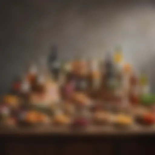 A curated selection of gourmet foods displayed elegantly