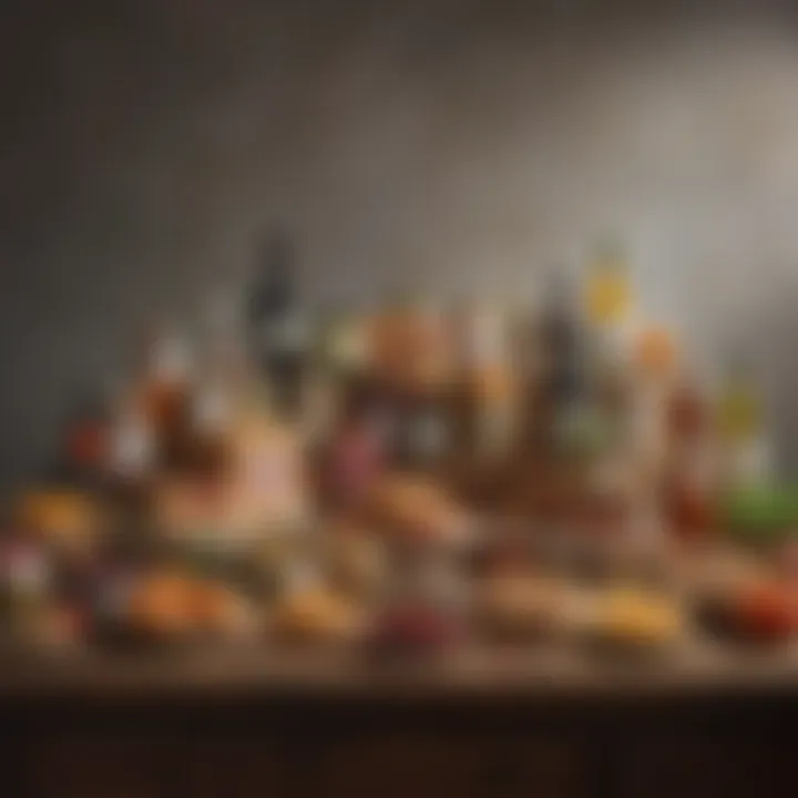 A curated selection of gourmet foods displayed elegantly