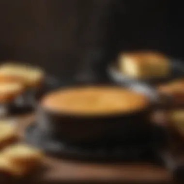 Fluffy cornbread rising in a well-seasoned cast iron skillet