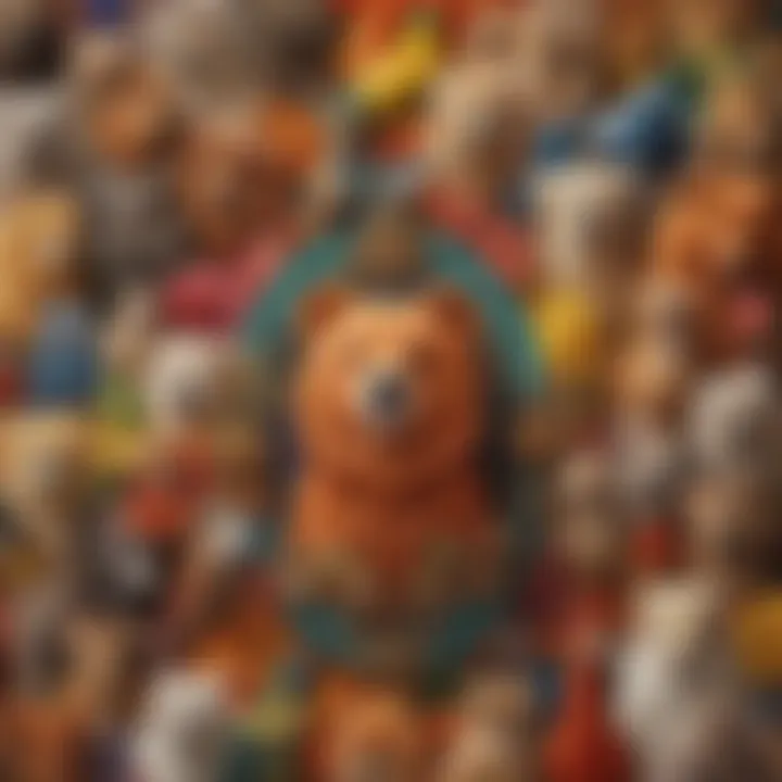 Various spirit animals depicted in a colorful collage