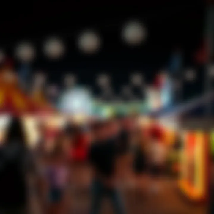 Excitement of Fair Games and Contests A lively atmosphere of games and contests at a state fair