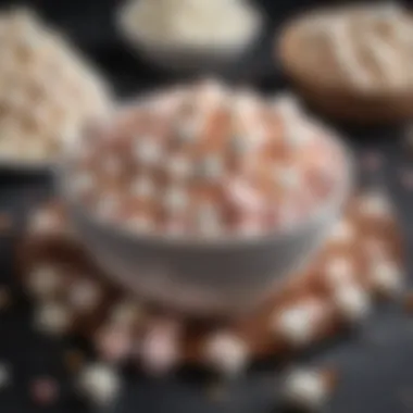 A visually appealing display of various culinary applications using mini marshmallows