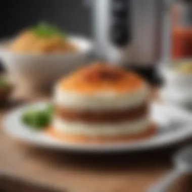Beautifully Plated Meal from Multiple Kitchen Appliances A beautifully plated meal prepared using all three appliances.