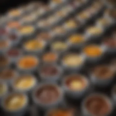 Diverse Materials of Mini Ramekins A variety of mini ramekins made from different materials