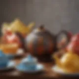 A collection of intricately designed teapots from various cultures