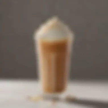 Close-up of the flavor notes in a French Vanilla Iced Macchiato