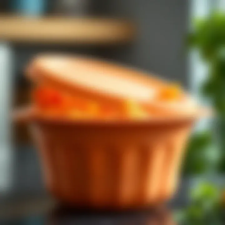 Close-up of the material composition of Tupperware strainer emphasizing durability