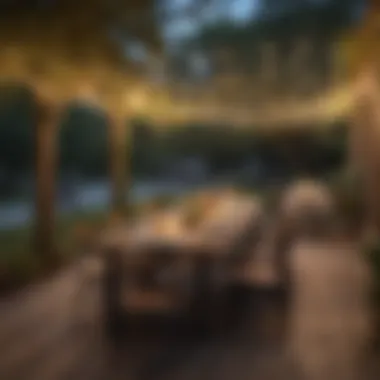 Charming Outdoor Dining for Special Occasions An outdoor dining experience with string lights and elegant table settings
