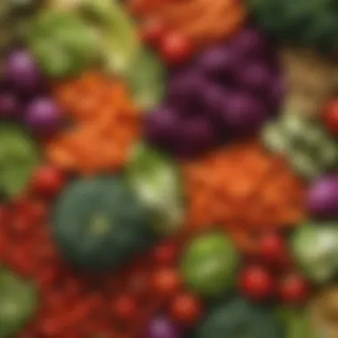 Vibrant Vegetables for Nutritional Density Colorful assortment of fresh vegetables for vegan bowls