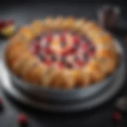 Elegant dessert arrangement in an aluminum pan