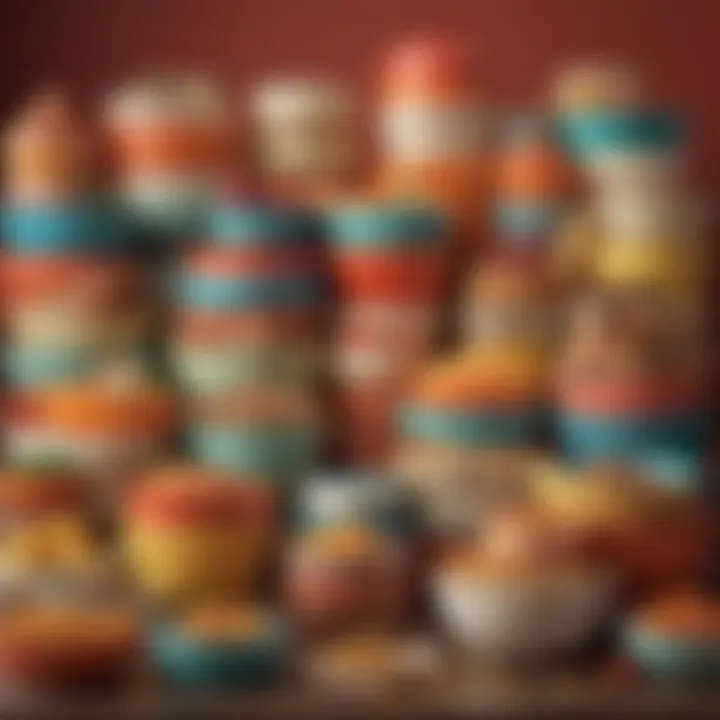 A collection of Tupperware bowls from different eras