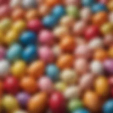 Colorful array of Walmart's plastic decorating eggs showcasing various designs