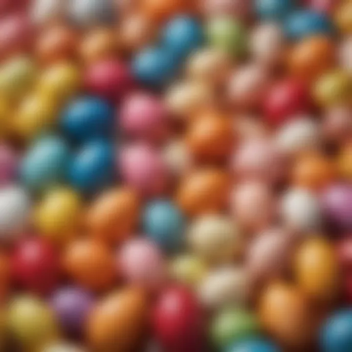 Colorful array of Walmart's plastic decorating eggs showcasing various designs