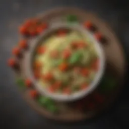 A vibrant bowl of zoodles topped with fresh basil and cherry tomatoes