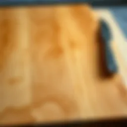 Elegant extra large maple cutting board showcasing fine grain patterns