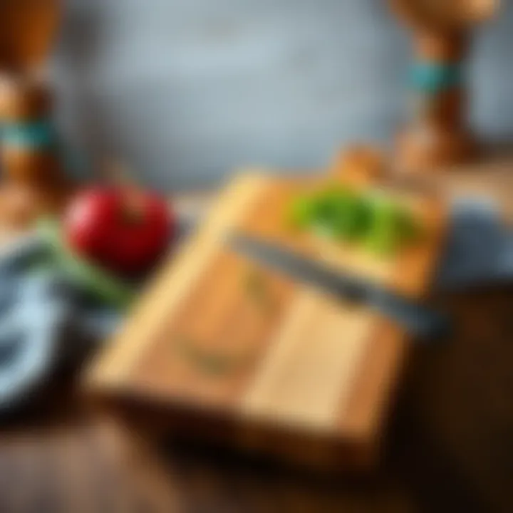 A well-maintained extra large maple cutting board with oil finish