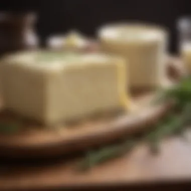 Freshly Made Amish Butter with Herbs A close-up of freshly made Amish butter with herbs