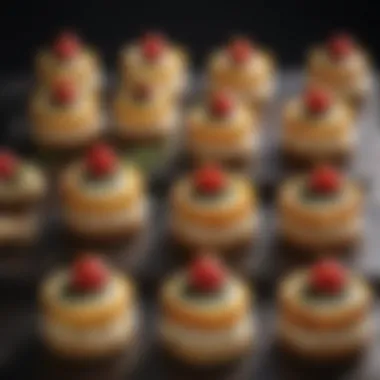 Gourmet CanapΓ©s Display Elegant display of gourmet canapΓ©s