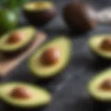 Avocado slices rich in healthy fats