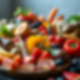 Colorful array of metabolism-boosting foods