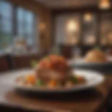 Fine Dining Experience Elegant interior of an upscale restaurant highlighting fine dining
