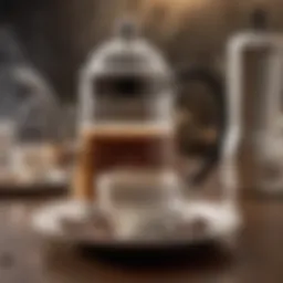 Elegant design of a four cup coffee pot