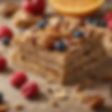 A vibrant display of fresh fruits and nuts that can enhance the flavor of oatmeal granola bars, arranged in an aesthetically pleasing manner.