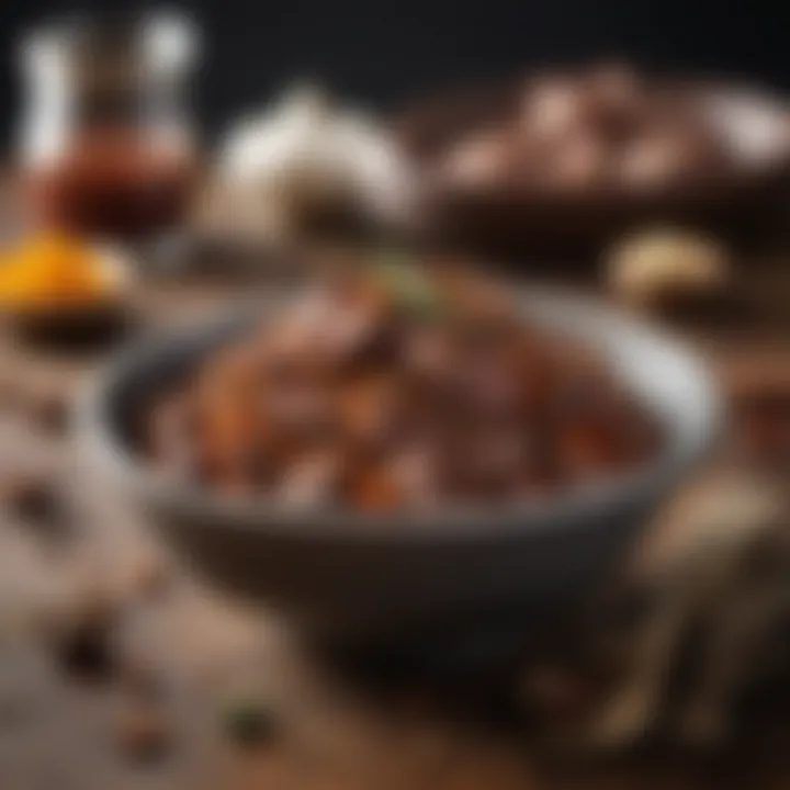 A vibrant bowl filled with a blend of spices ready for use