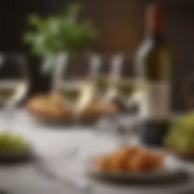 Setting the Scene for Elegant Wine Enjoyment A sophisticated table setting for white wine