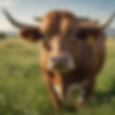 A vibrant field of grass where cattle graze freely under the sun