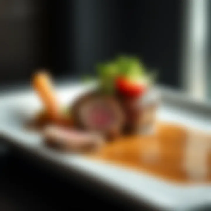 Stunning Plated Tenderloin Garnished tenderloin steak plated for a stunning presentation