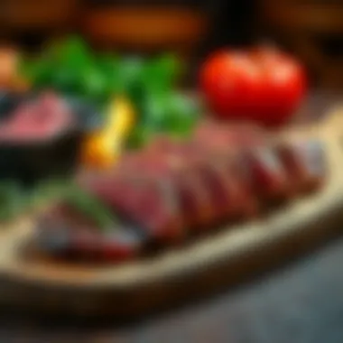 Premium Tenderloin Selection Selection of a premium tenderloin cut displayed on a wooden board