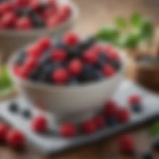 Bowl of fresh berries rich in antioxidants