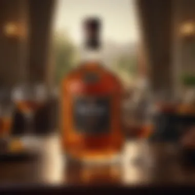 Hennessy brand logo displayed in a luxurious setting