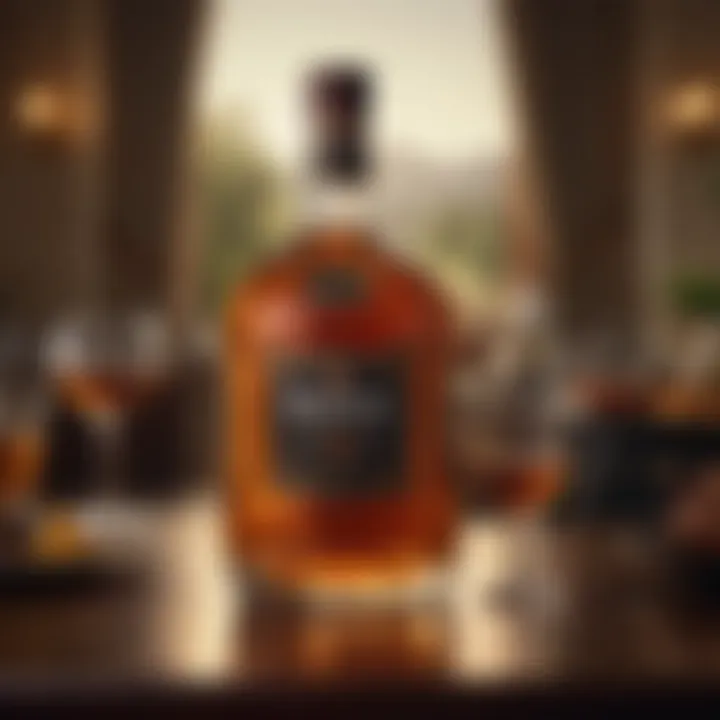 Hennessy brand logo displayed in a luxurious setting