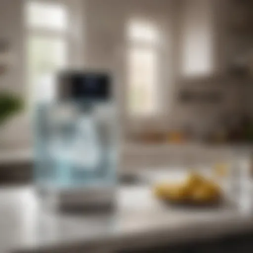 Elegant home sparkling water machine on a kitchen countertop