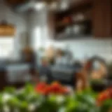 A cozy kitchen adorned with seasonal ingredients and family heirloom cookware.