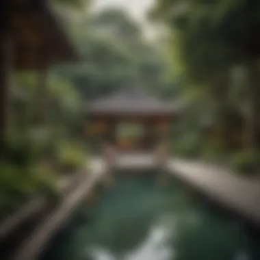 Serene Garden Oasis at Hotel Borobudur Serene garden area at Hotel Borobudur Jakarta, perfect for relaxation