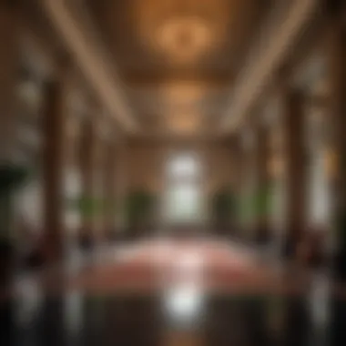 Elegant Lobby of Hotel Borobudur Jakarta Luxurious lobby of Hotel Borobudur Jakarta with elegant decor