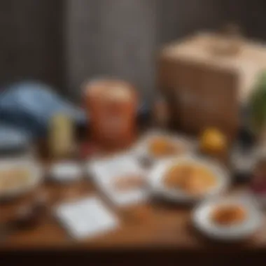 Thoughtful Essentials: Practical Items for Guests Practical items organized within a wedding welcome bag