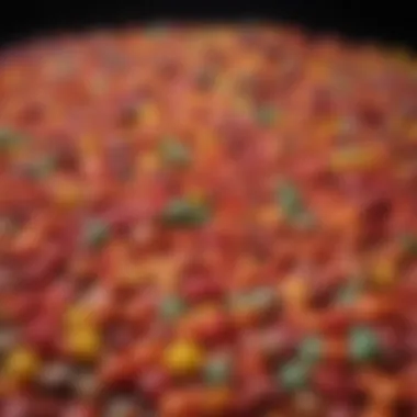 Diverse Candy Creations A vibrant display of various candies showcasing different colors and shapes