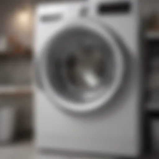 A pristine washing machine interior