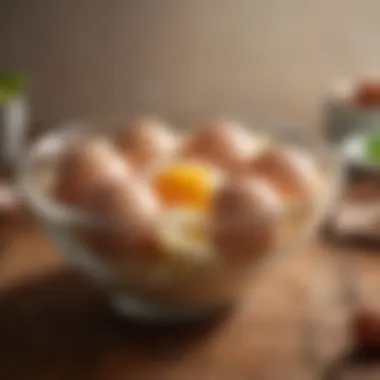 Whisked Freshness Fresh eggs in a bowl ready for whisking