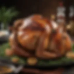 Grilled turkey with herbs and spices