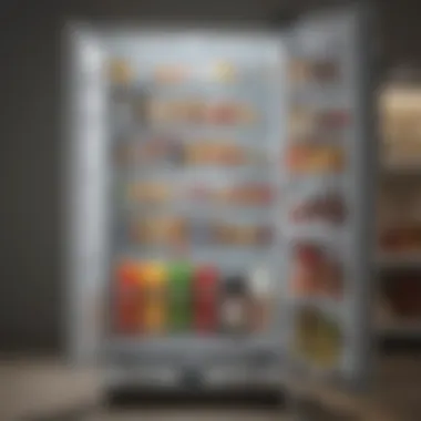 Online Shopping for Mini Fridges A digital shopping cart filled with mini fridges from various online marketplaces.