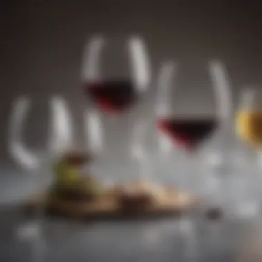 Assorted wine glasses for different types of wine