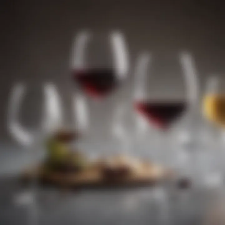 Assorted wine glasses for different types of wine