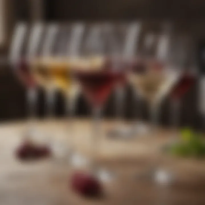 Elegant wine glass showcasing individual servings