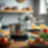 High-quality induction sauce pot showcasing sleek design and materials