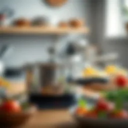 High-quality induction sauce pot showcasing sleek design and materials